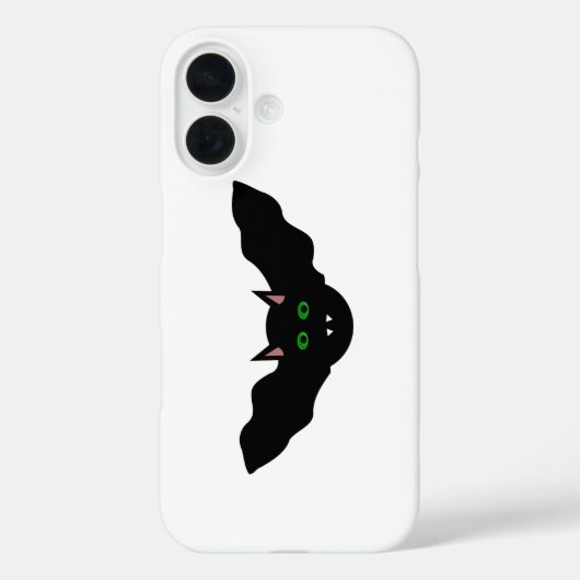 吸血猫顔コウモリ ハロウィン Case-Mate iPhoneケース (裏面)