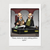 吸血鬼おもしろい政治ユーモア葉書の斑点 ポストカード (正面)