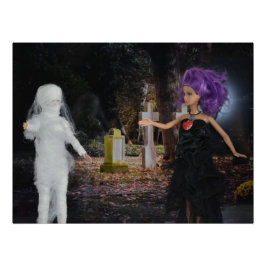 吸血鬼とママが狩りに。ハロウィン ポスター