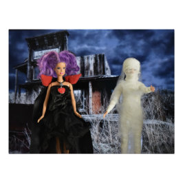 吸血鬼とママが狩りに。ハロウィン ポスター