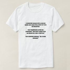 吸血鬼についてのAIジョーク Tシャツ