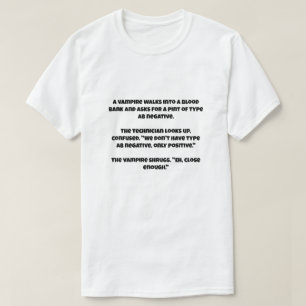 吸血鬼についてのAIジョーク Tシャツ