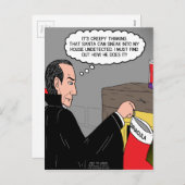 吸血鬼のクリスマスのストッキング シーズンポストカード (正面/裏面)