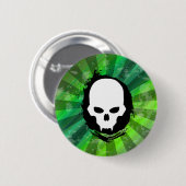 吸血鬼のスカル 缶バッジ (正面&裏面)