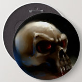 吸血鬼のスカル 缶バッジ (正面&裏面)