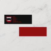 吸血鬼のスマイルの細い名刺 スキニー名刺 (正面/裏面)