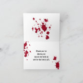 吸血鬼のハロウィンのゴシック様式結婚式は感謝していしています サンキューカード (内部)