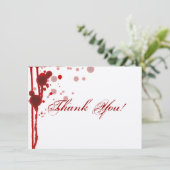 吸血鬼のハロウィンの結婚式は擬似Blood Red感謝していしています サンキューカード (スタンド正面)