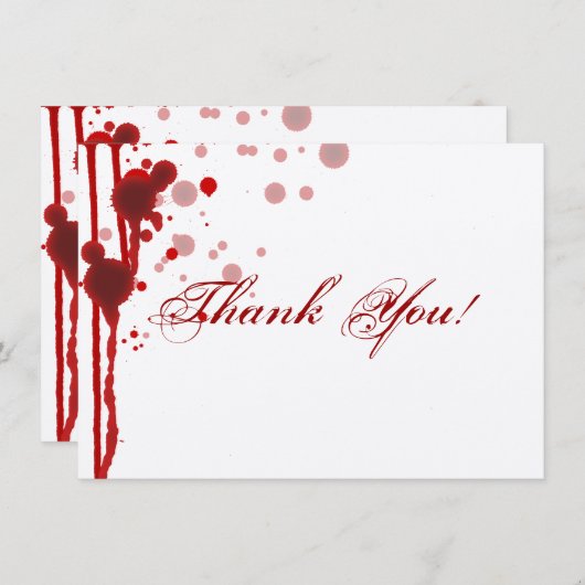 吸血鬼のハロウィンの結婚式は擬似Blood Red感謝していしています サンキューカード (正面/裏面)
