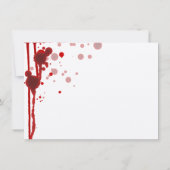 吸血鬼のハロウィンの結婚式は擬似Blood Red感謝していしています サンキューカード (裏面)