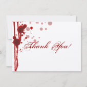 吸血鬼のハロウィンの結婚式は擬似Blood Red感謝していしています サンキューカード (正面)