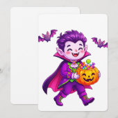 吸血鬼のハロウィンキャンディーキーパー 招待状 (正面/裏面)