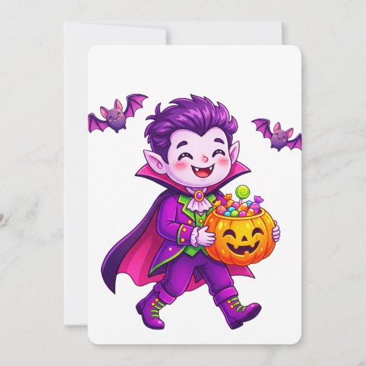 吸血鬼のハロウィンキャンディーキーパー 招待状 (正面)