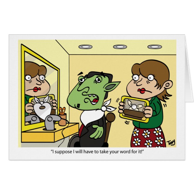 吸血鬼のヘアカットカード (正面横)