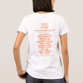 吸血鬼のペンギンの女性の白いTシャツ Tシャツ (裏面)