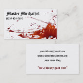 吸血鬼のマスターの血の名刺 名刺 (正面/裏面)