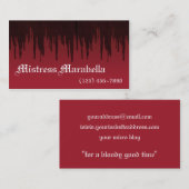 吸血鬼の主婦の血の名刺 名刺 (正面/裏面)