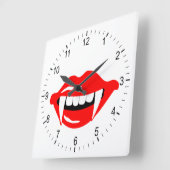 吸血鬼の口 スクエア壁時計 (傾斜)