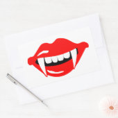 吸血鬼の口 長方形シール (封筒)