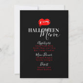 吸血鬼の唇の血 ハロウィン 誕生日パーティーメニュー シーズンカード (正面)