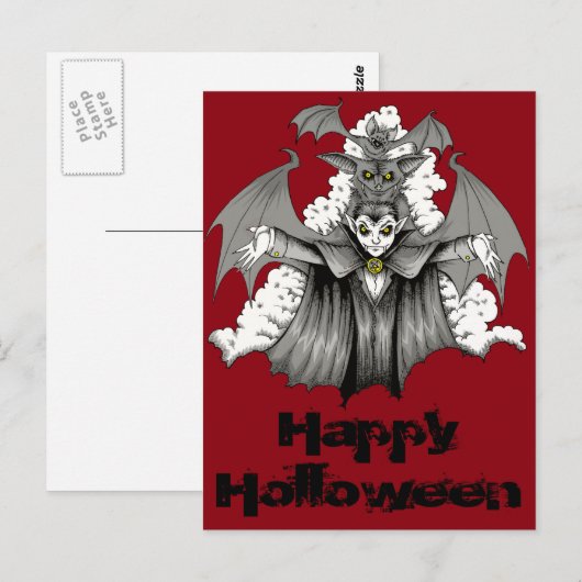 吸血鬼の変身 ポストカード (正面/裏面)