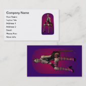 吸血鬼の女性のピンナップを煙らすゴシックのパンクのファンタジー 名刺 (正面/裏面)