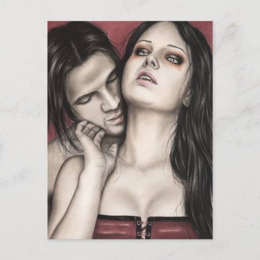 吸血鬼の恋はがき ポストカード (正面)