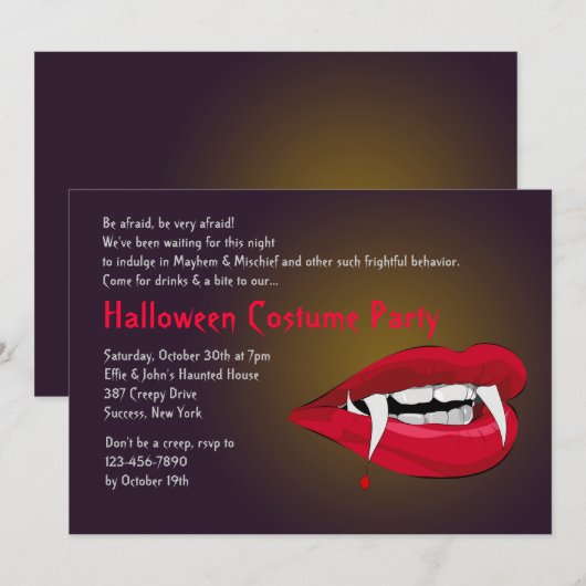 吸血鬼の招待状 招待状 (正面/裏面)