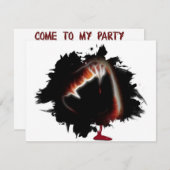 吸血鬼の死のキスハローウィンパーティ 招待状 (正面/裏面)