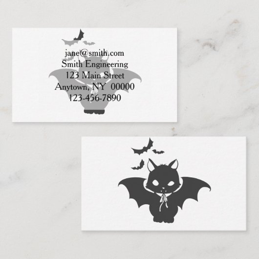 吸血鬼の猫は犬を飼っています。色を戻す 名刺 (正面/裏面)