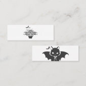 吸血鬼の猫は犬を飼っている – バックカラーを選択 スキニー名刺 (正面/裏面)