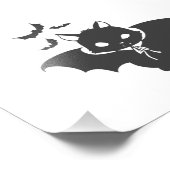 吸血鬼の猫は犬を飼っている – バックカラーを選択 フォトプリント (角)