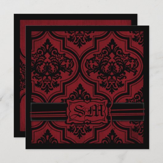 吸血鬼の花嫁の結婚式の招待の正方形 招待状 (正面/裏面)