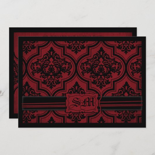 吸血鬼の花嫁の結婚式招待状カード 招待状 (正面/裏面)