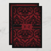 吸血鬼の花嫁の結婚式招待状カードA7 V 招待状 (正面/裏面)