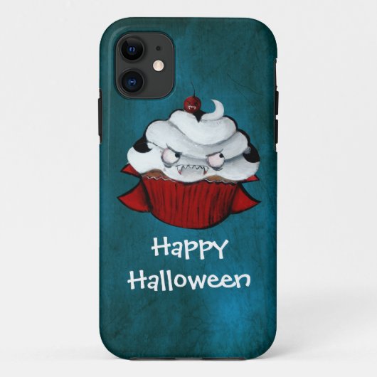 吸血鬼の計算のコップのケーキ-カスタムなテキスト Case-Mate iPhoneケース (裏面)