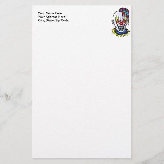 吸血鬼の邪悪なピエロ 便箋 (正面)