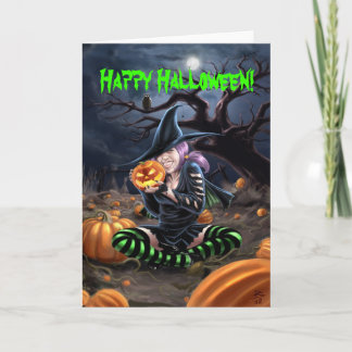 吸血鬼の魔法使いのハロウィンカード カード