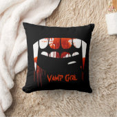 吸血鬼のVampの女の子の女性の枕 クッション (ブランケット)