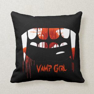 吸血鬼のVampの女の子の女性の枕 クッション