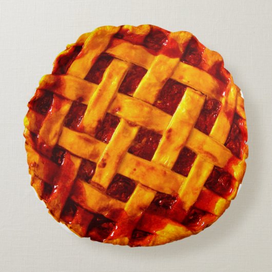 吸血鬼はさくらんぼパイ装飾用クッションを引込めます ラウンドクッション (正面)