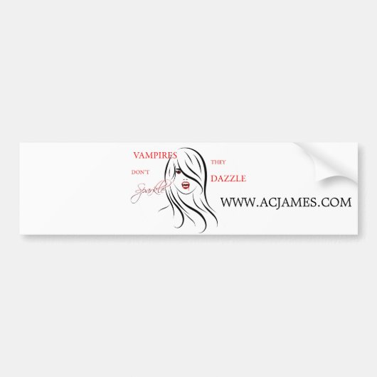 吸血鬼は、彼ら眩まします光っていません バンパーステッカー (正面)