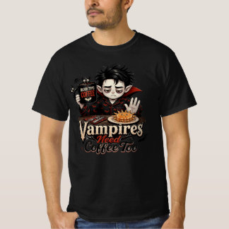 吸血鬼もコーヒーが好き Tシャツ メンズ