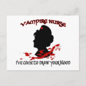 吸血鬼ナース(来血を引くんだ) ポストカード (正面)
