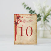 吸血鬼ハロウィンテーブルナンバー フェイクブラッドレッド ポストカード (スタンド正面)