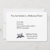吸血鬼バットハロウィンパーティーの招待状 招待状 (裏面)