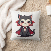 吸血鬼猫 かわいいハロウィンペットのTシャツ クッション (ブランケット)
