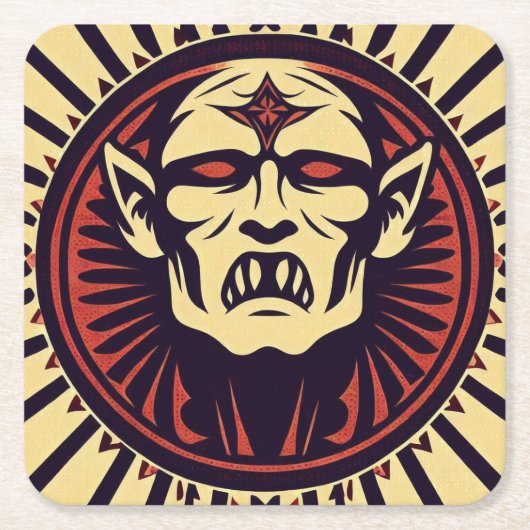 吸血鬼 スクエアペーパーコースター (正面)