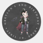 吸血鬼 | ハロウィン 誕生日パーティーのお返し ラウンドシール (正面)