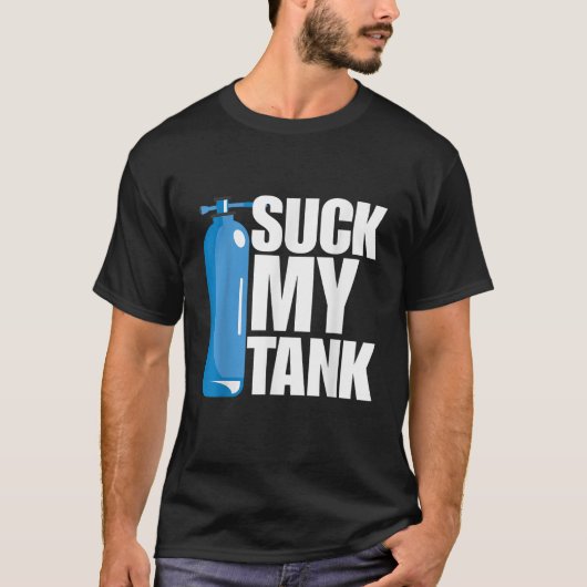 吸My Tank おもしろい Scuba Diving T Shirt Tシャツ (正面)